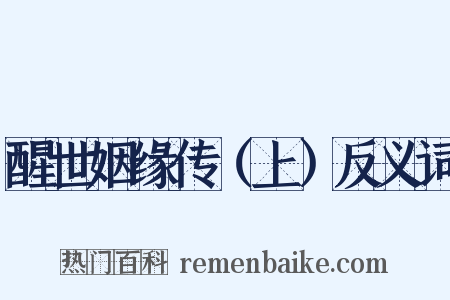 醒世姻缘传（上）反义词是什么意思的图片